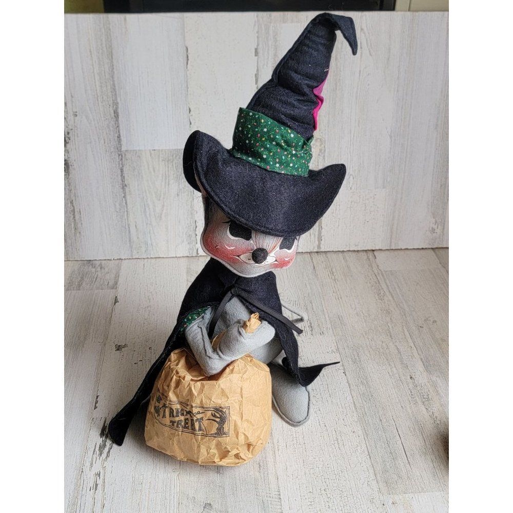 Annalee large trick or treat witch mouth Halloween 1990